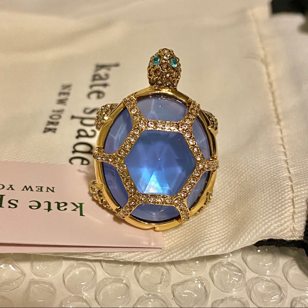New Kate Spade gorgeous pave turtle ring